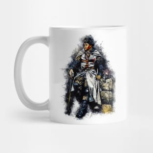 Templar Knight / The crusader / abstract captivating watercolor portrait Mug